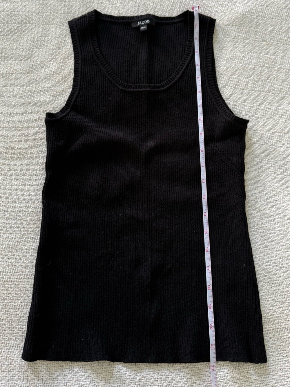 Jacob Black Ribbed Sleeveless Knit Sweater Top